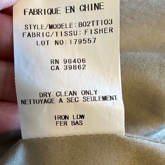 THEYSKENS’ THEORY Women’s Slub Linen/Silk Blend Open Front Blazer Tan Size 2/36 - Picture 14 of 14